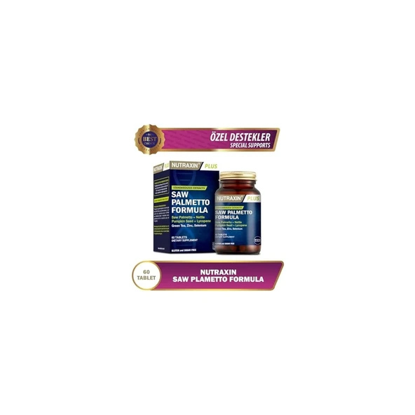 Nutraxin Saw Palmetto Formula 60 Tablet Takviye Edici Gıda ürün görseli 1