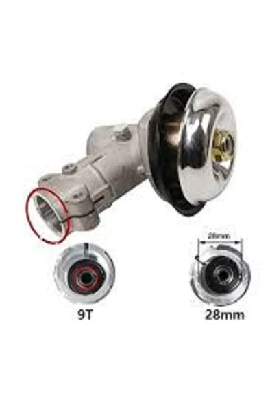 Motorlu Tırpan Dişli Grubu Rediktör 9 Diş 28mm Frezeli ürün görseli 1