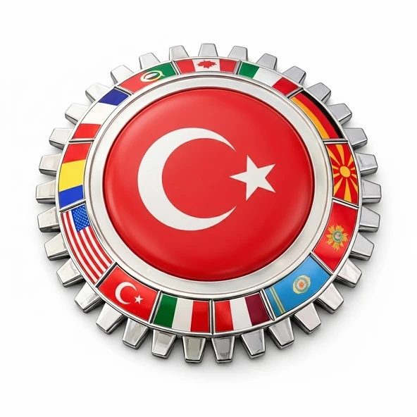 Türk Bayraklı Tırtıl Arma Dekoratif – Türkiye Temalı Duvar Dekoru ürün görseli 1