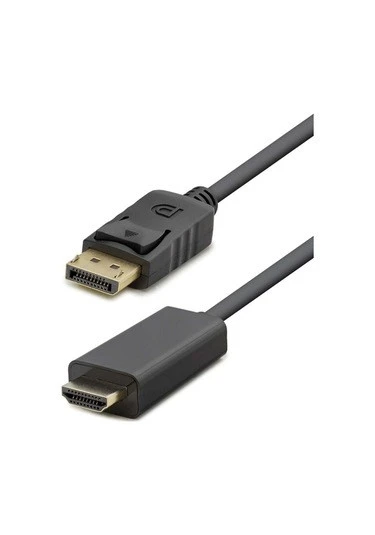 HADRON HDX7796 DISPLAY (M) TO HDMI (M) KABLO 4K 30HZ 1.8M SİYAH ürün görseli 1