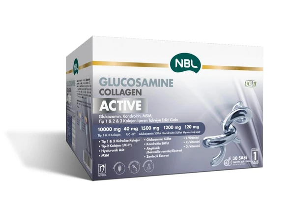Nbl Glucosamine Collagen Active 30 Saşe- SKT: 12/2028 ürün görseli 1