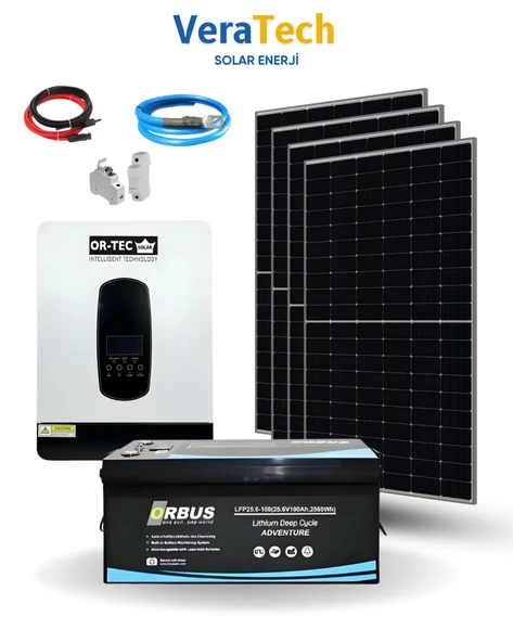VeraTech 4.2 Kw Lityum Akülü Hazır Solar Enerji Bağ Evi Paketi ürün görseli 1