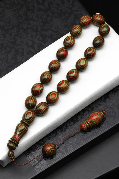 Maskot Efe Kafur Ağacı Tesbih 11 x 15 mm Beyzi Kesim - T-1706 ürün görseli 1