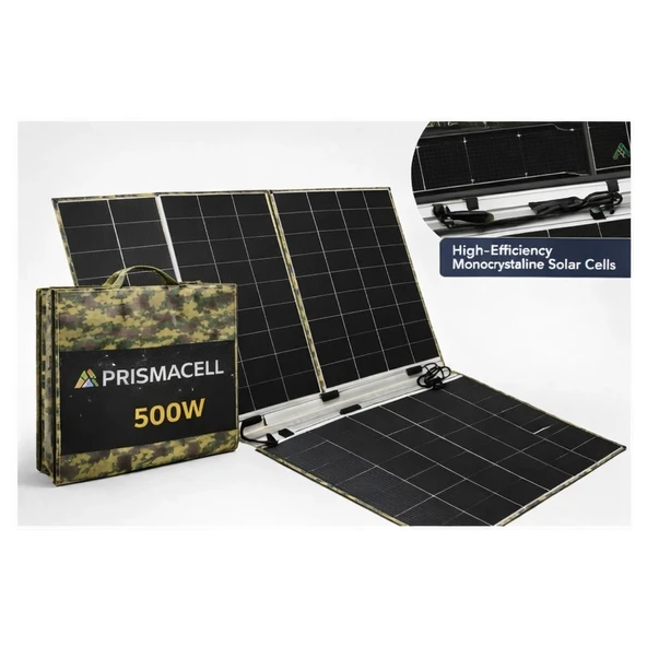 Prismacell 500 Watt katlanabilir solar panel TOPCON HÜCRELİ YÜKSEK PERFORMANSLI ürün görseli 1