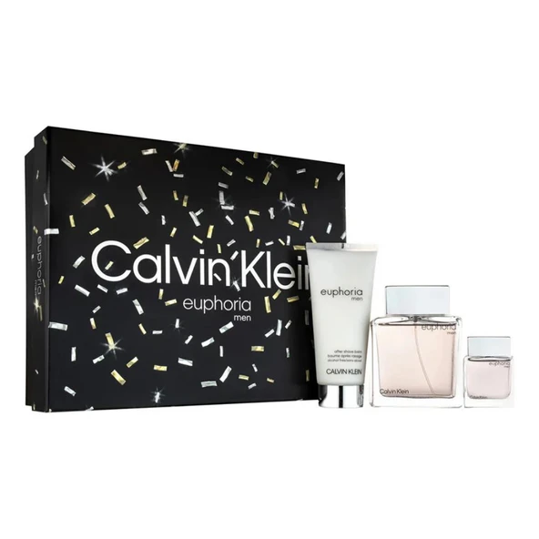 Calvin Klein Euphoria Edt 100 ml + Edt 15 ml+ After Shave 100 ml Erkek Parfüm Seti ürün görseli 1