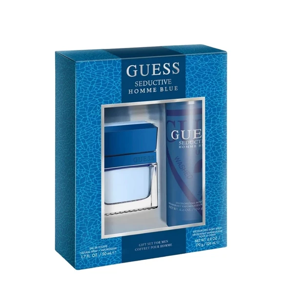 Guess Seductive Homme Blue EDT 50 ml+Deodorant 226 ml Erkek Parfüm Seti ürün görseli 1