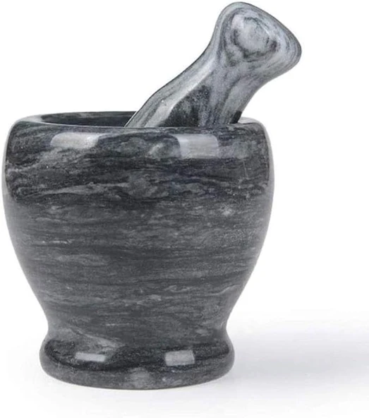 Doğal Cilalı Mermer Havan - Resim 3