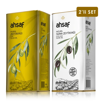 AHSAF Riviera Zeytinyağı 5 lt Teneke -Soğuk Sıkım Natürel Sızma Zeytinyağı 5 lt Teneke ürün görseli 1