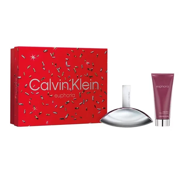 Calvin Klein Euphoria Edp 100 ml + Body Lotion 100 ml Kadın Parfüm Seti ürün görseli 1