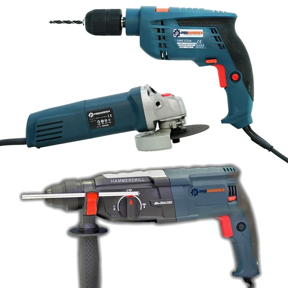 Prohummer PH235 Elektrikli 3 lü Set Vidalama Kırıcı Delici Taşlama ürün görseli 1