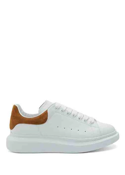 McQueen Oversized Beyaz Erkek Deri Sneaker turuncu - 00003U48: 42, Renk: 001 - Beyaz ürün görseli 1