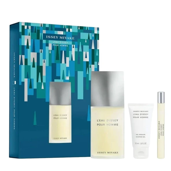 Issey Miyake L'eau D'issey EDT 125 ml+EDT 10 ml+Shower Gel 50 ml Erkek Parfüm Seti ürün görseli 1