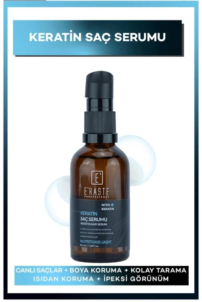 ERASTE YENİ SAÇI GÜÇLENDİREN VE BESLEYEN KERATİN İÇERİKLİ SAÇ BAKIM SERUMU 50 ML ürün görseli 1
