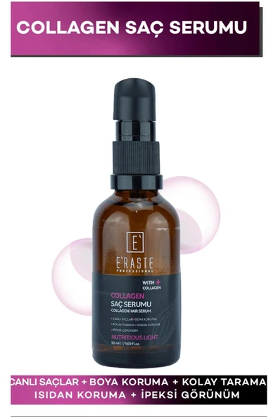 ERASTE SAÇA CANLILIK KATAN KORUMA SAĞLAYAN KOLAGEN SERUM 50 ML ürün görseli 1