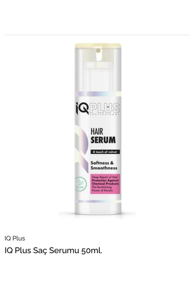 IQ PLUS PROFESSIONAL DOĞAL İÇERİKLİ SAÇ İÇİN SERUM 50 ML ürün görseli 1
