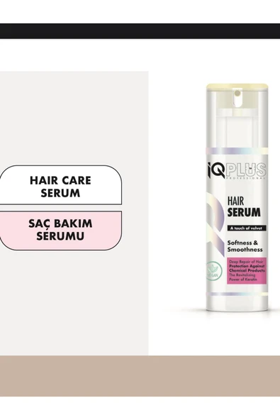 IQ PLUS PROFESSIONAL Keratin Bakımı SAÇTA HER TELİNDE IŞILTI AYNI ZAMANDA PARILTI BIRAKAN SERUM 50 ML ürün görseli 1