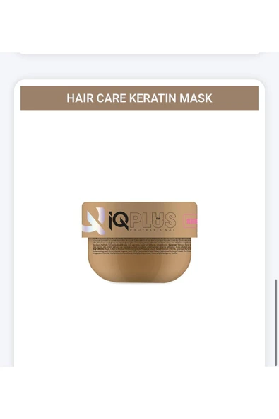 IQ PLUS PROFESSIONAL BİTKİ ÖZLÜ SAÇI DİPTEN UCA BESLEYEN MASKE 250 ML ürün görseli 1