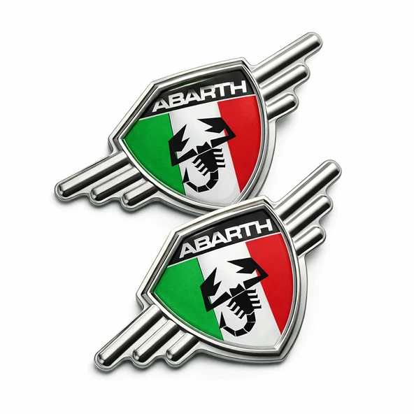 Metal Araba Logosu 3D Krom Çamurluk Amblemi Sağ Sol Set Oto Aksesuar ürün görseli 1