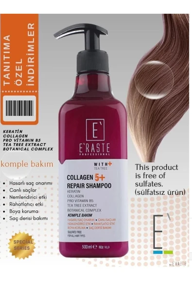 ERASTE COLLAGEN REPAİR ŞAMPUAN 500 ML ürün görseli 1