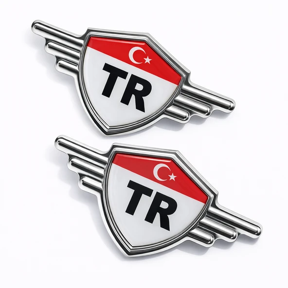Metal Araba Logosu 3D Krom Çamurluk Amblemi Sağ Sol Set Oto Aksesuar ürün görseli 1