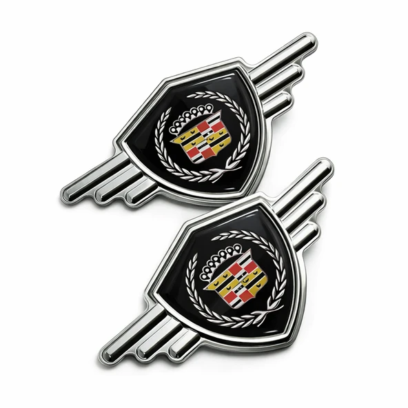 Metal Araba Logosu 3D Krom Çamurluk Amblemi Sağ Sol Set Oto Aksesuar ürün görseli 1
