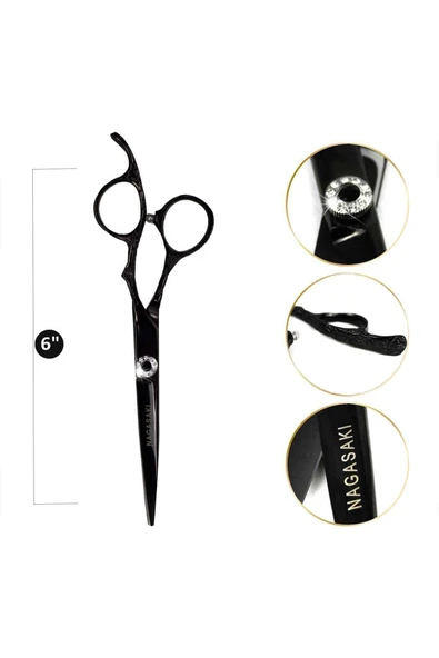 NAGASAKİ PRODİVA KUAFÖR SALONLARI İÇİN SAÇ KESİM MAKASI 6" No 65 ürün görseli 1