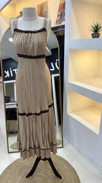 Misswhence İkili Elbise kahve 39806 - Resim 9