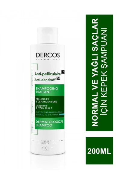 Vichy Dercos Kepek Şampuanı Yağlı 200 ml ürün görseli 1