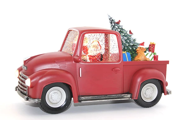 Araba Tasarımlı Işıklı Müzikli Noel Baba Kar Küresi ürün görseli 1