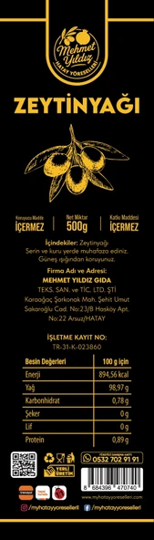 Zeytinyağı 500ml - Resim 2