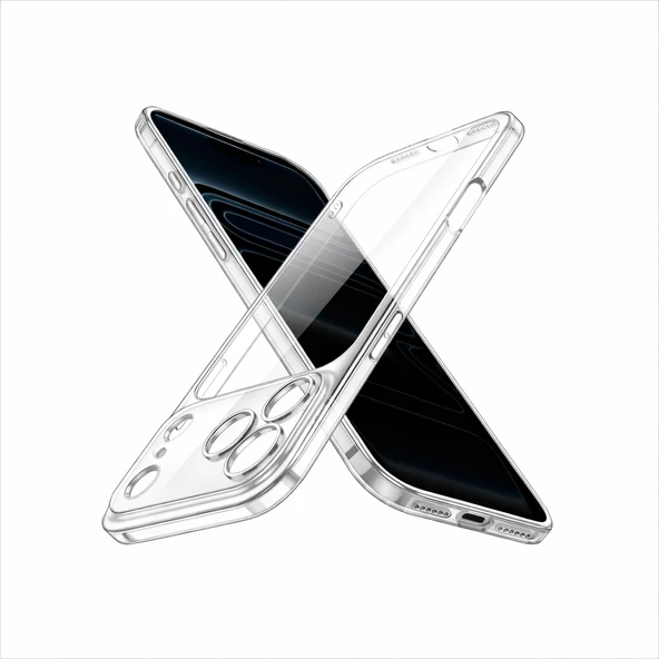 iPhone 17 Pro Max Uyumlu Kılıf Şeffaf Kamera Korumalı 3D ürün görseli 1