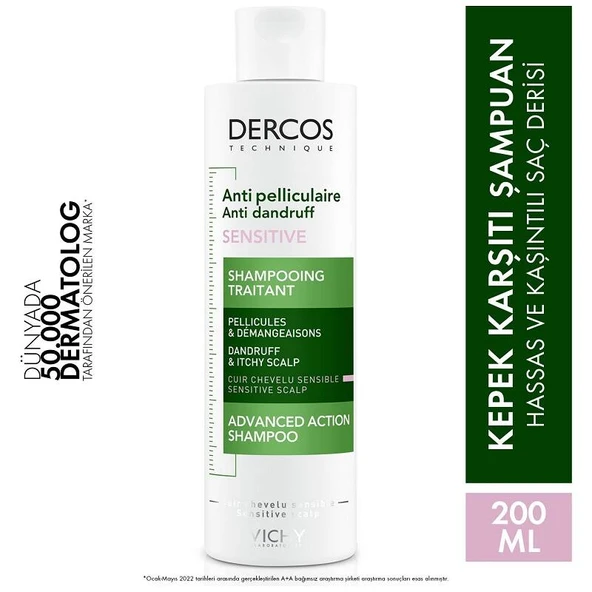 Vichy Dercos Sensitive Şampuan 200 ml ürün görseli 1