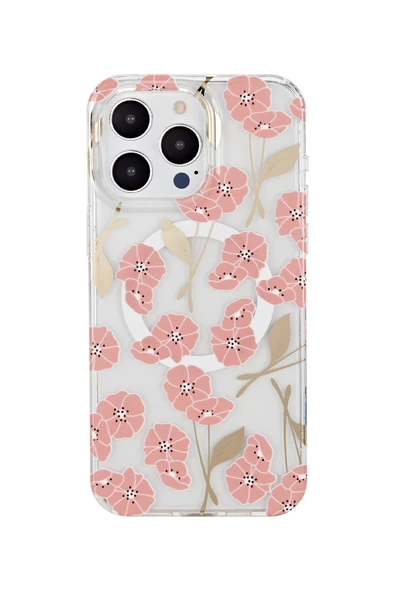 Fuchsia iPhone 14 Pro Max ile Uyumlu Tanya Magneticsafe Kapak - Desen 11 ürün görseli 1