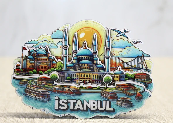 Ahşap İstanbul Temalı Magnet - Model 3 ürün görseli 1