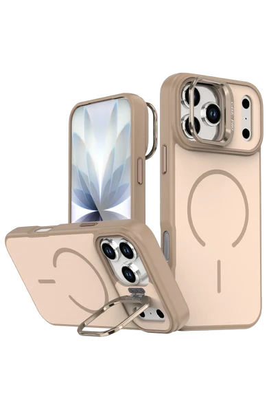 Fuchsia iPhone 17 Pro Max ile Uyumlu Flexa Magneticsafe Kapak - Gold ürün görseli 1