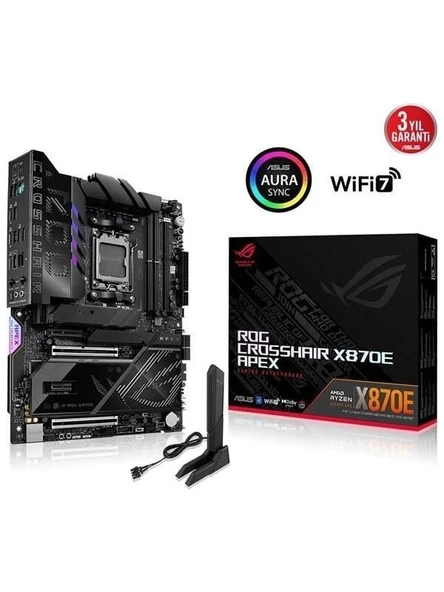Asus ROG Crosshair X870E Apex AMD AM5 DDR5 ATX Anakart ürün görseli 1
