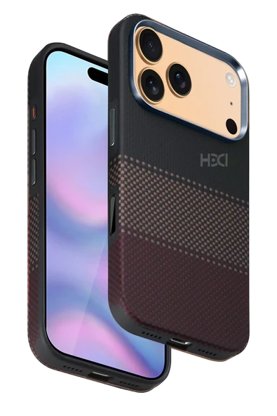Fuchsia iPhone 17 Pro ile Uyumlu HBC-377 Kevlar Slim Magneticsafe Kapak - Alacakaranlık ürün görseli 1