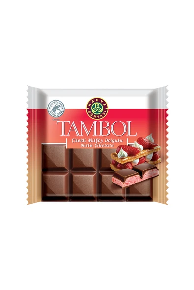 Kahve Dünyası TAMBOL ÇİLEKLİ MİLFÖY DOLGULU 100 GR ürün görseli 1