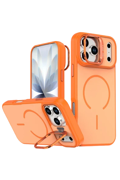 Fuchsia iPhone 17 Pro Max ile Uyumlu Flexa Magneticsafe Kapak - Turuncu ürün görseli 1