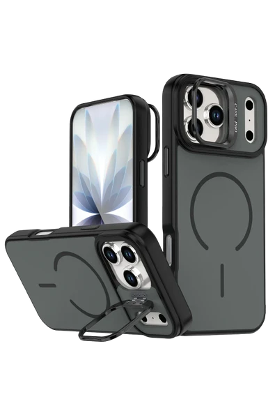 Fuchsia iPhone 17 Pro Max ile Uyumlu Flexa Magneticsafe Kapak - Siyah ürün görseli 1