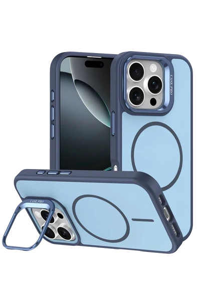 Fuchsia iPhone 16 Pro Max ile Uyumlu Flexa Magneticsafe Kapak - Mavi ürün görseli 1