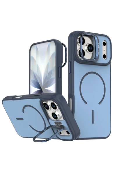 Fuchsia iPhone 17 Pro ile Uyumlu Flexa Magneticsafe Kapak - Mavi ürün görseli 1