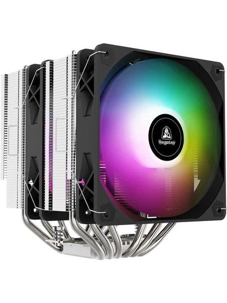BUBALUS INTEL AMD CPU KULE FAN - Siyah 2x120mm Kule Tipi İşlemci Soğutucu B-T62 ürün görseli 1