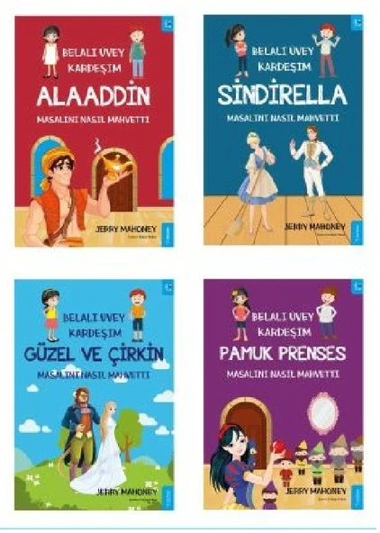 Belalı Üvey Kardeşim Serisi 4 Kitap ( Alaaddin + Sindirella + Güzel ve Çirkin + Pamuk Prenses) ürün görseli 1