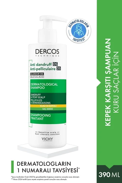 Vichy Dercos Kepek Şampuanı Kuru 390 ml ürün görseli 1