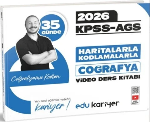 2026 Coğrafyanın Kodları KPSS AGS 35 Günde Haritalarla Kodlamalarla Coğrafya Video Ders Kitabı Edu ürün görseli 1