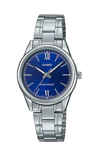 LTP-V005D-2B2UDF Quartz Çelik Gri Mavi Kadran 29 mm Kadın Kol Saati ürün görseli 1