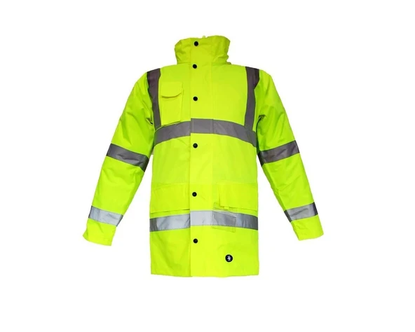 JUNIOR JN1011 Waterproof Fosforlu Oxford Parka Sarı XXL beden ürün görseli 1