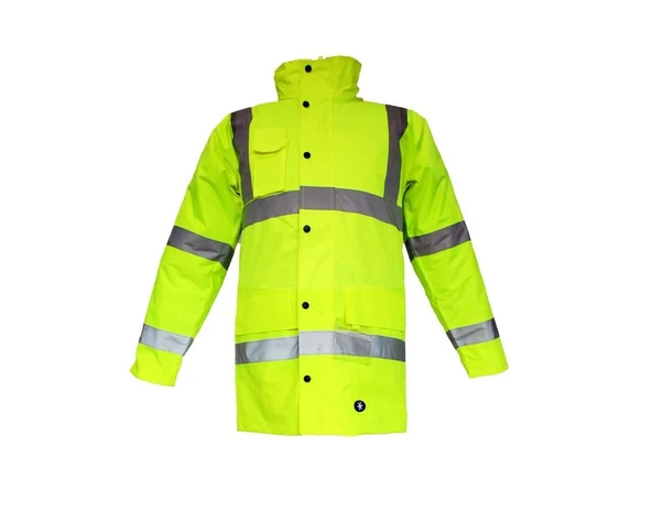 JUNIOR JN1011 Waterproof Fosforlu Oxford Parka Sarı S beden ürün görseli 1