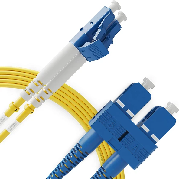 SC-LC 1 Metre SM Fiber Optik Patch Kablo Duplex 2.0mm 9/125(OS2) Single Mode ürün görseli 1